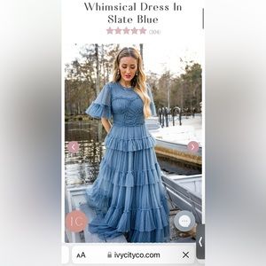 Ivy city whimsical dress in state blue